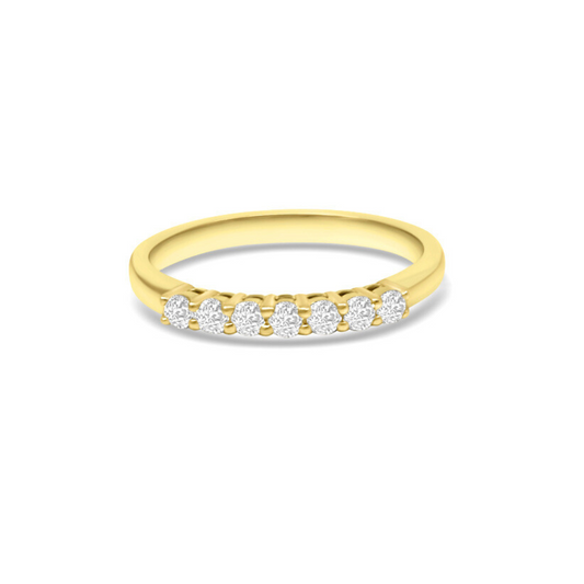 Yellow Gold Ethical Diamond Claw Set Eternity Ring 0.25ct