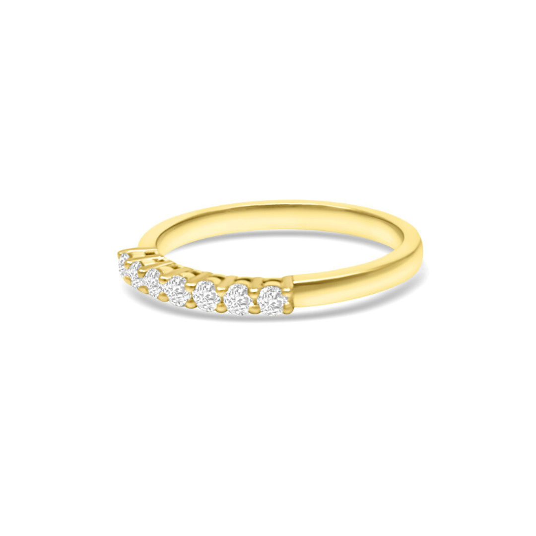 Yellow Gold Ethical Diamond Claw Set Eternity Ring 0.25ct