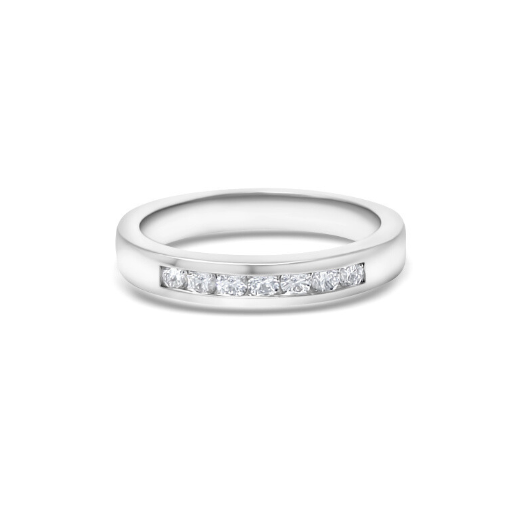 White Gold Ethical Diamond Channel Set Eternity Ring 0.25ct