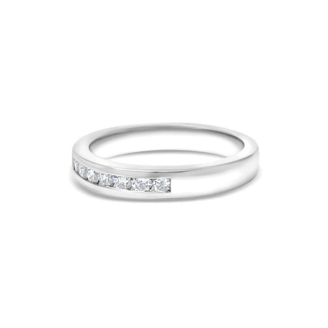 White Gold Ethical Diamond Channel Set Eternity Ring 0.25ct