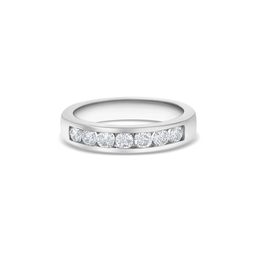 White Gold Ethical Diamond Channel Set Eternity Ring 0.50ct