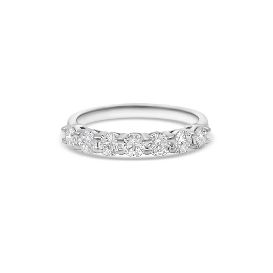 White Gold Ethical Diamond Claw Set Eternity Ring 0.75ct