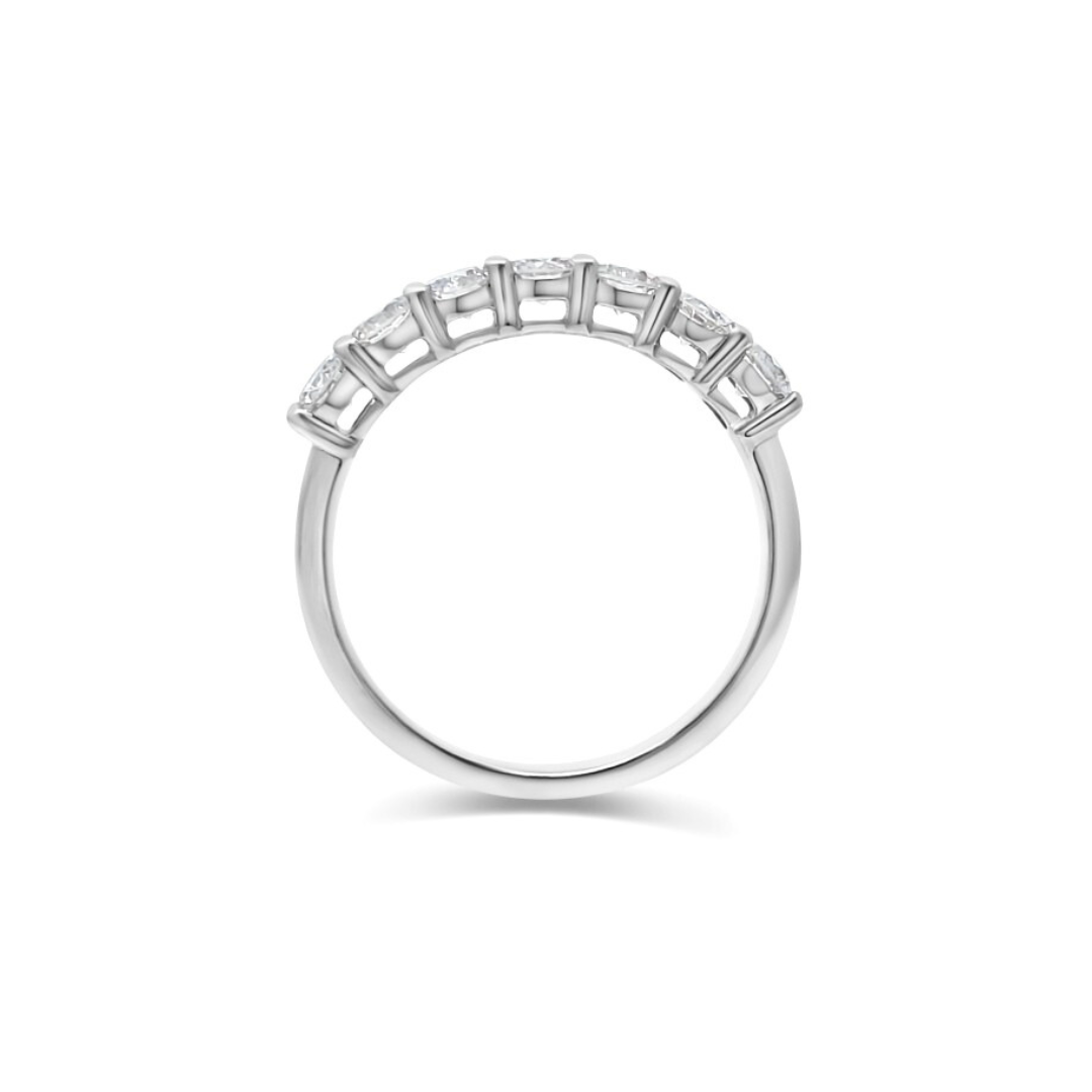 White Gold Ethical Diamond Claw Set Eternity Ring 0.75ct