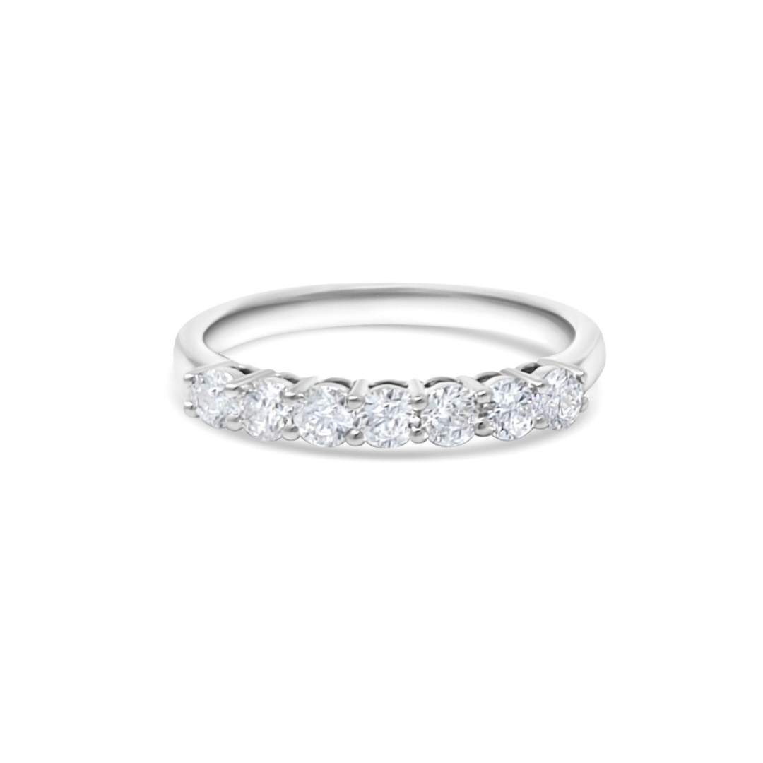 White Gold Ethical Diamond Claw Set Eternity Ring 0.50ct