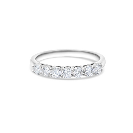 White Gold Ethical Diamond Claw Set Eternity Ring 0.50ct