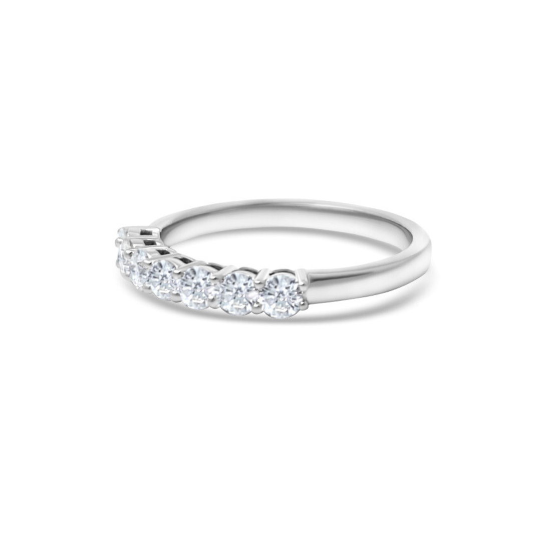 White Gold Ethical Diamond Claw Set Eternity Ring 0.50ct