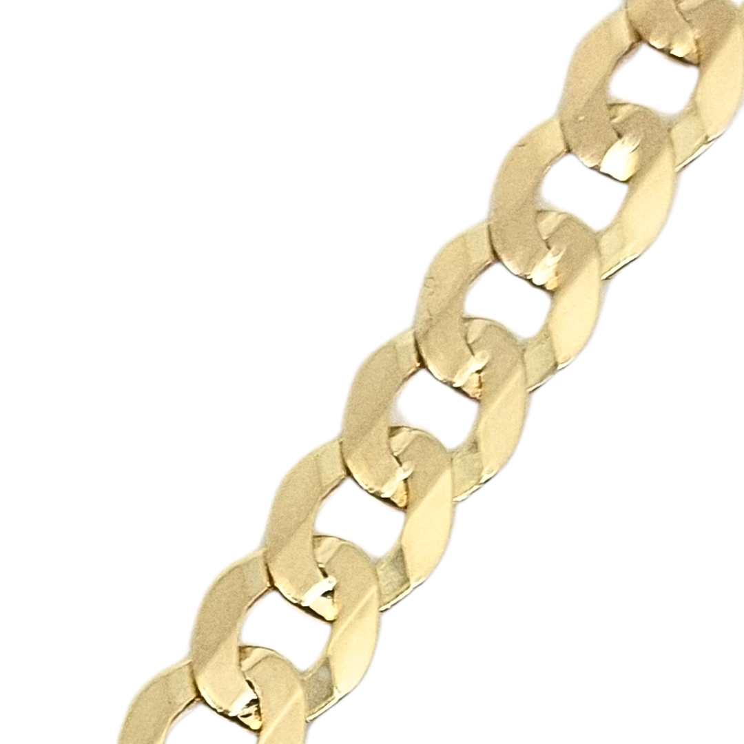 9ct Yellow Gold Curb Bracelet 8"