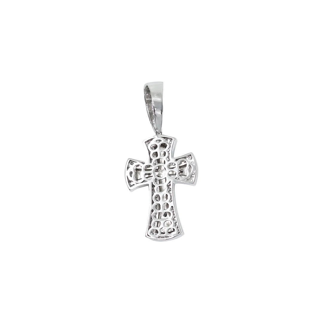 Silver & CZ Crucifix Cross Pendant