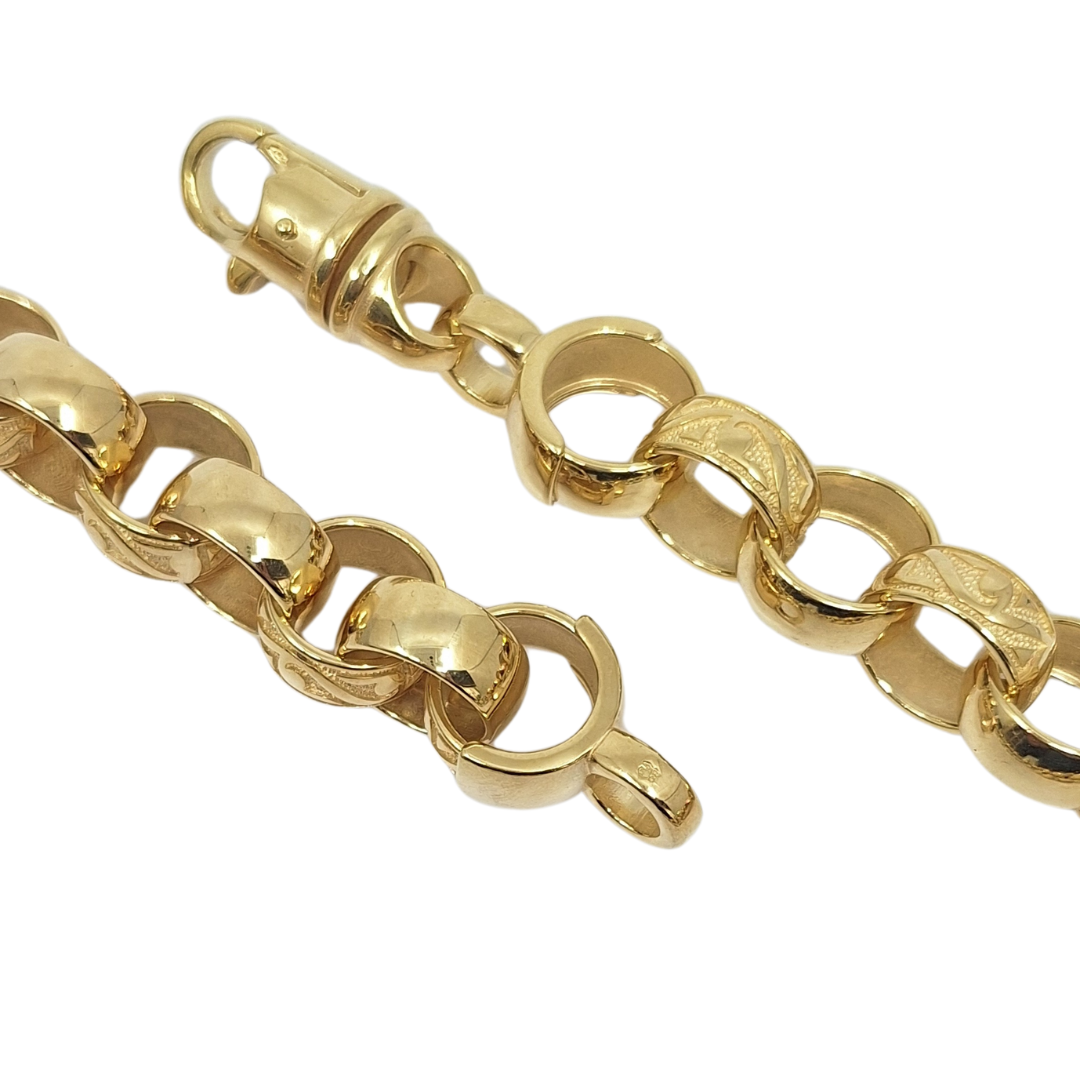9ct Yellow Gold Large Belcher Chain 24"