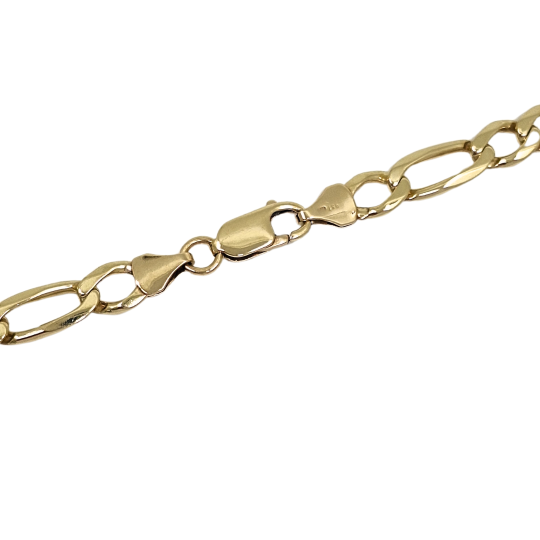 9ct Yellow Gold Figaro Chain 26"