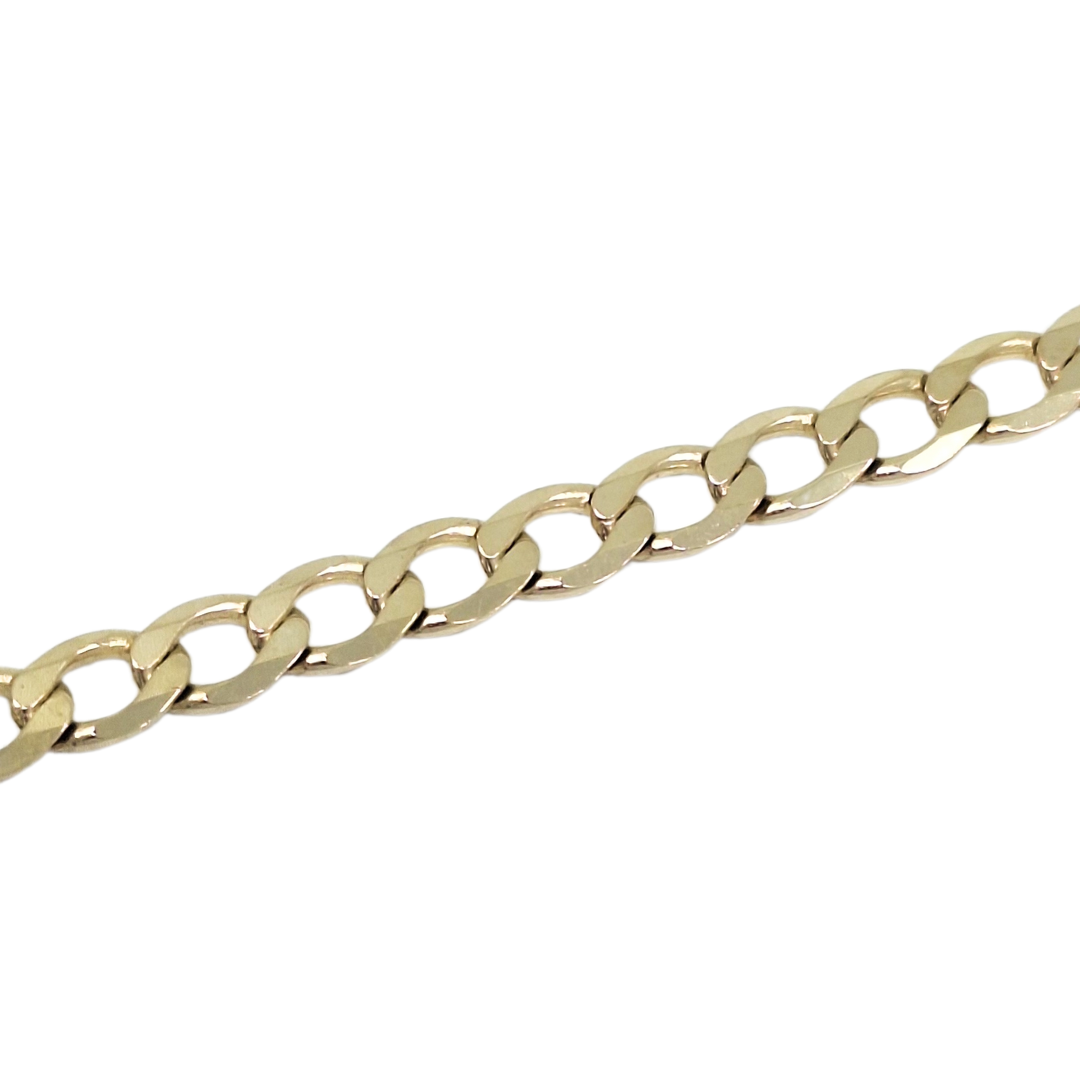 9ct Yellow Gold Curb Chain 20"