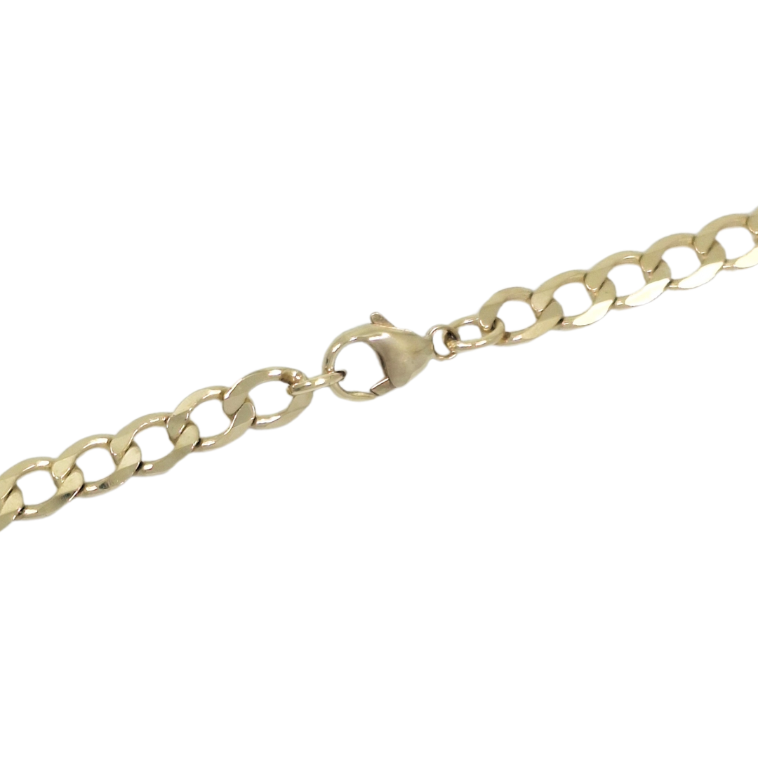 9ct Yellow Gold Curb Chain 20"