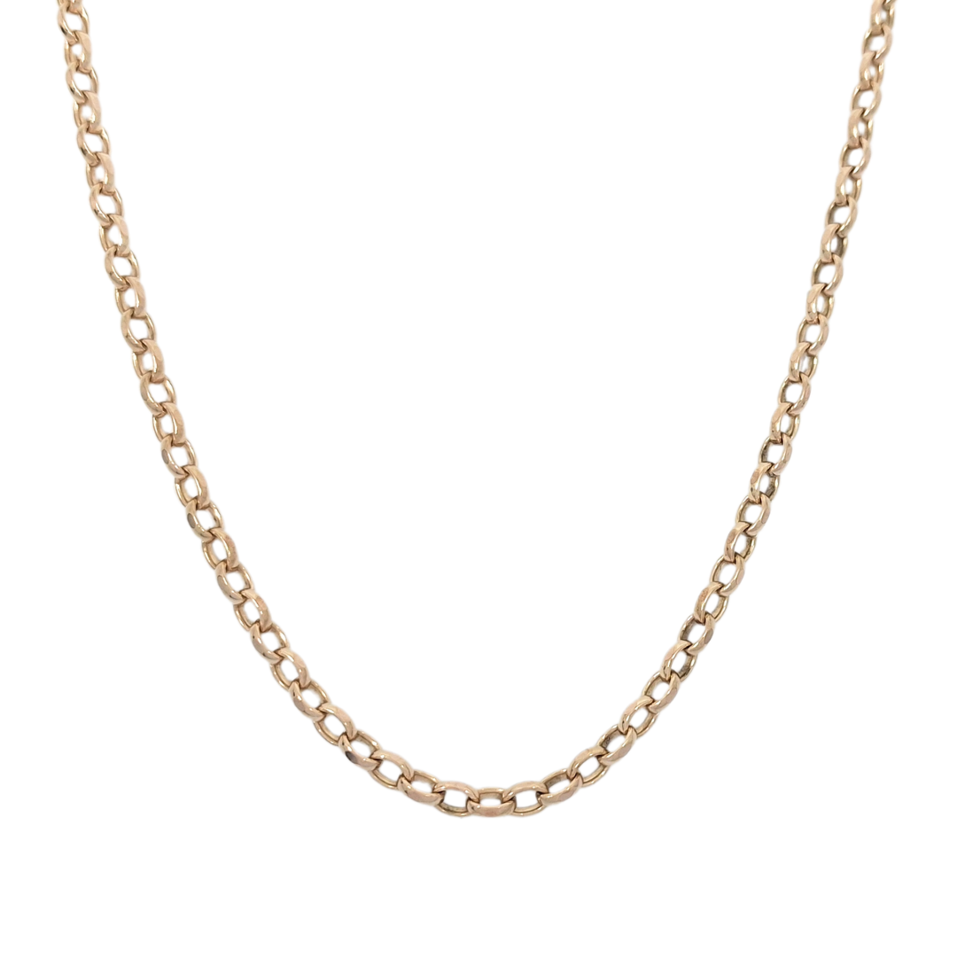 9ct Rose Gold Belcher Chain 24"