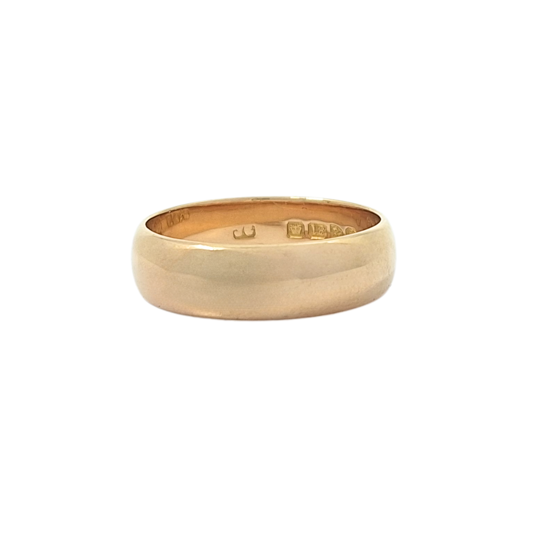 18ct Yellow Gold 7mm Court Wedding Band Ring