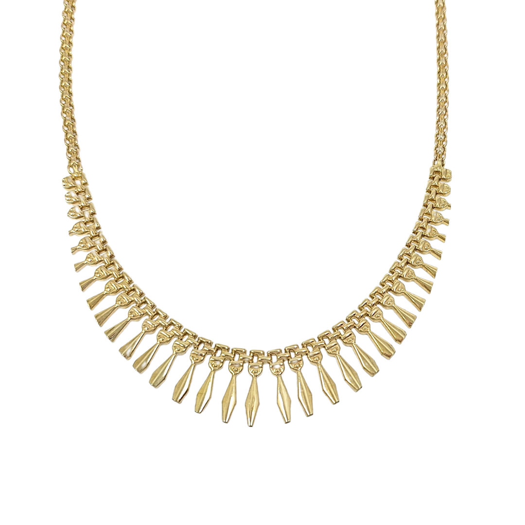 9ct Yellow Gold Cleopatra Necklace 16"