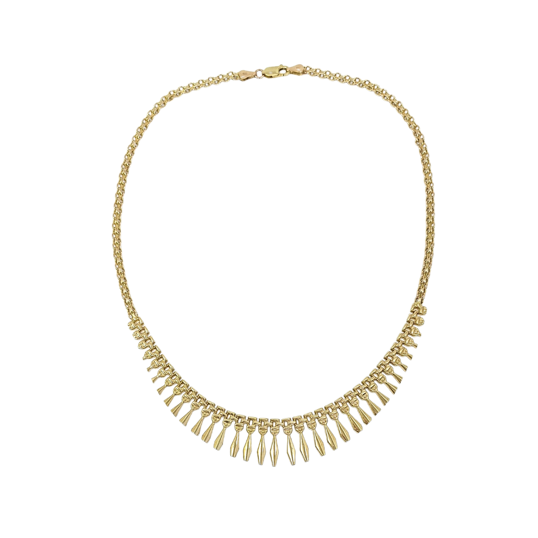9ct Yellow Gold Cleopatra Necklace 16"