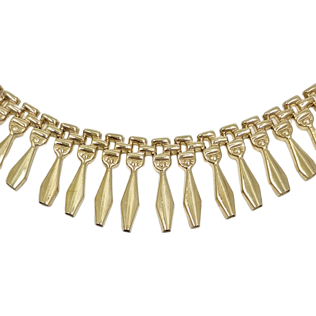 9ct Yellow Gold Cleopatra Necklace 16"