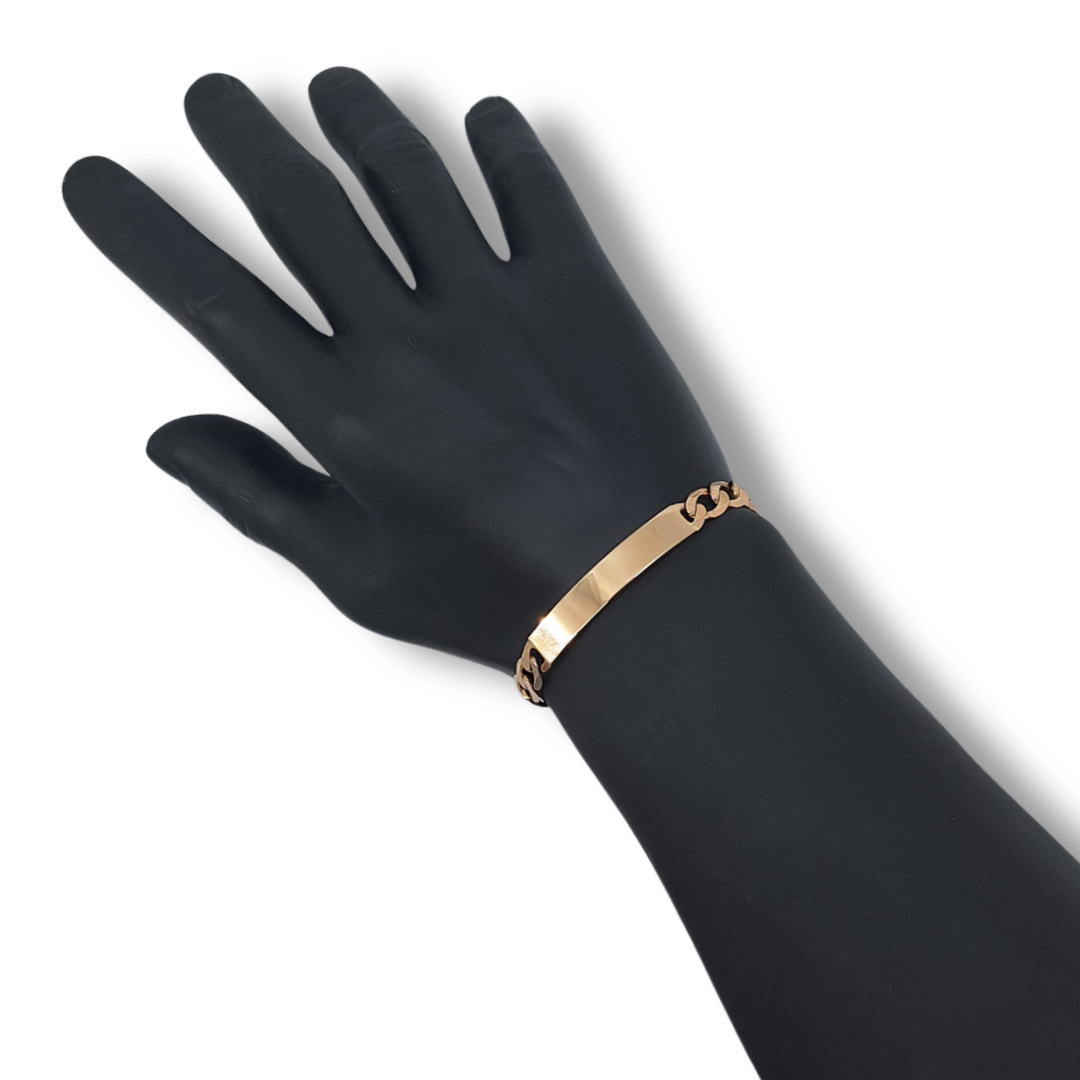 9ct Yellow Gold Identity Bracelet 8"