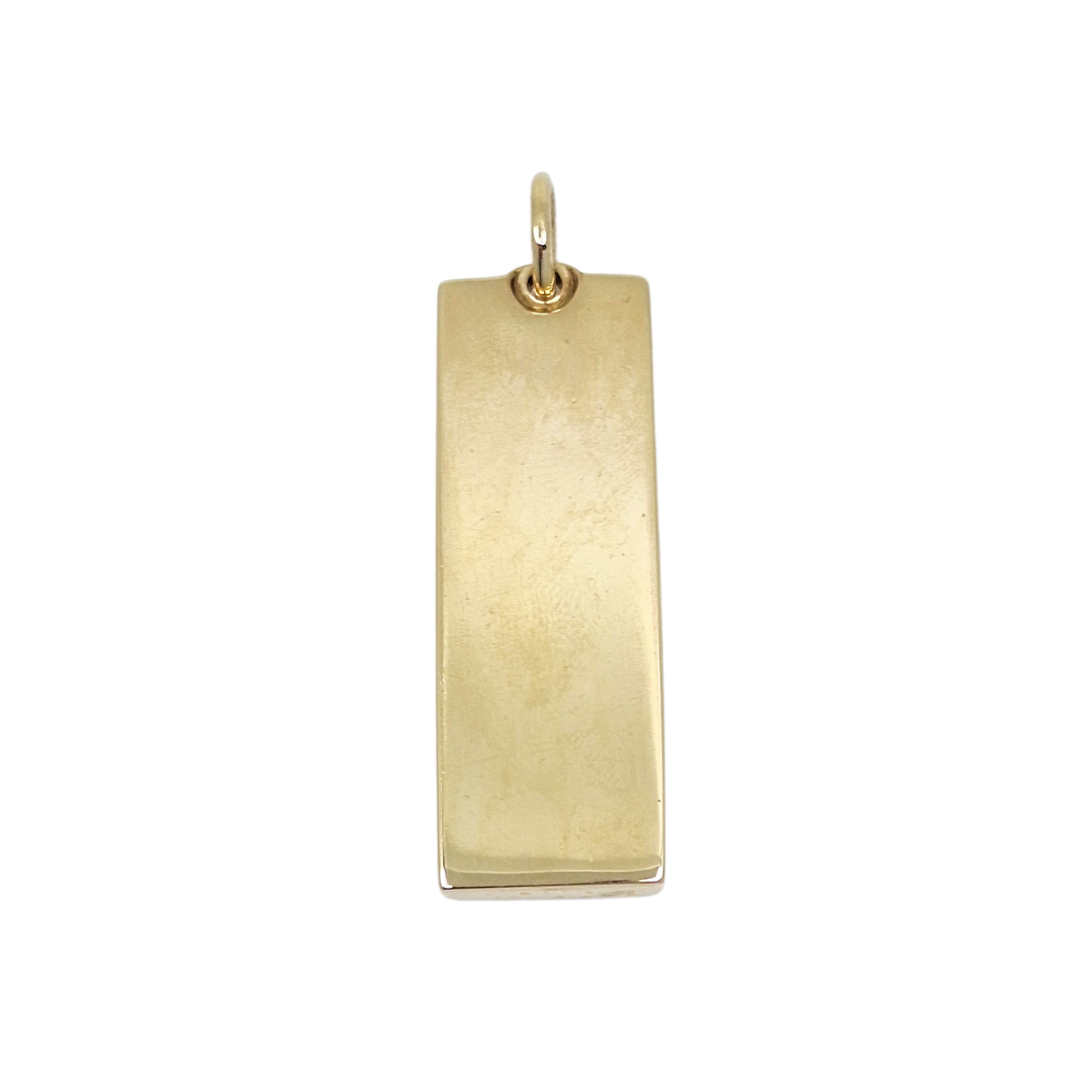 9ct Yellow Gold Ingot Pendant