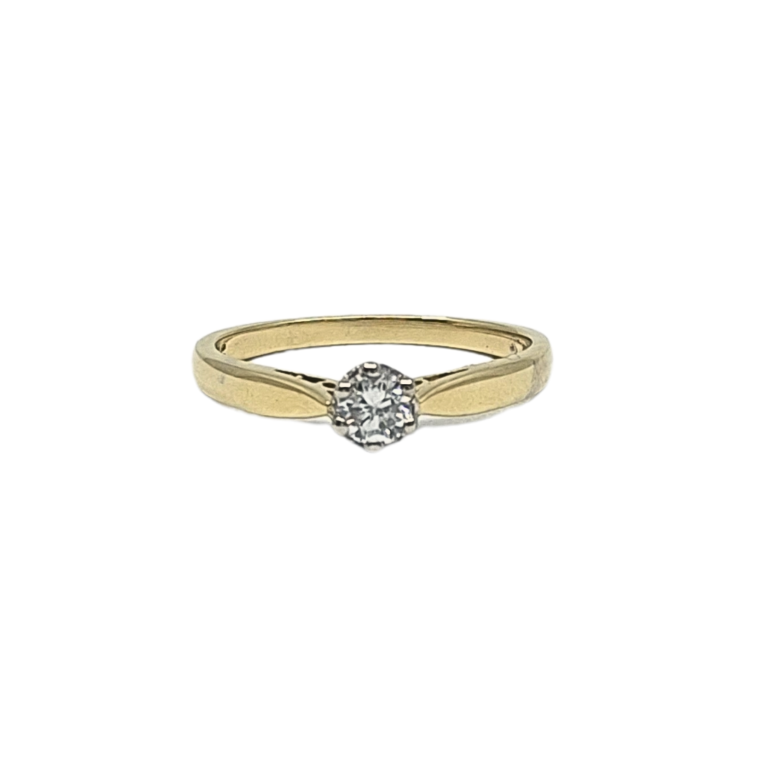 18ct Yellow Gold Diamond Solitaire Ring 0.25ct