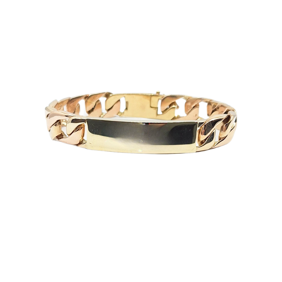 9ct Yellow Gold Heavy Identity Bracelet 8.25"