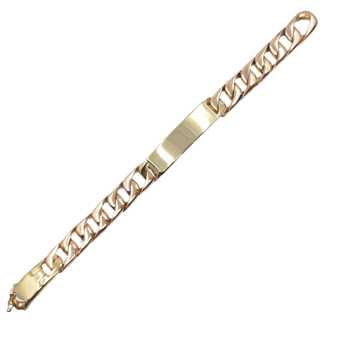 9ct Yellow Gold Heavy Identity Bracelet 8.25"