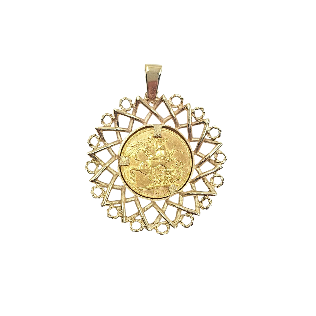 Full Sovereign Pendant 1890