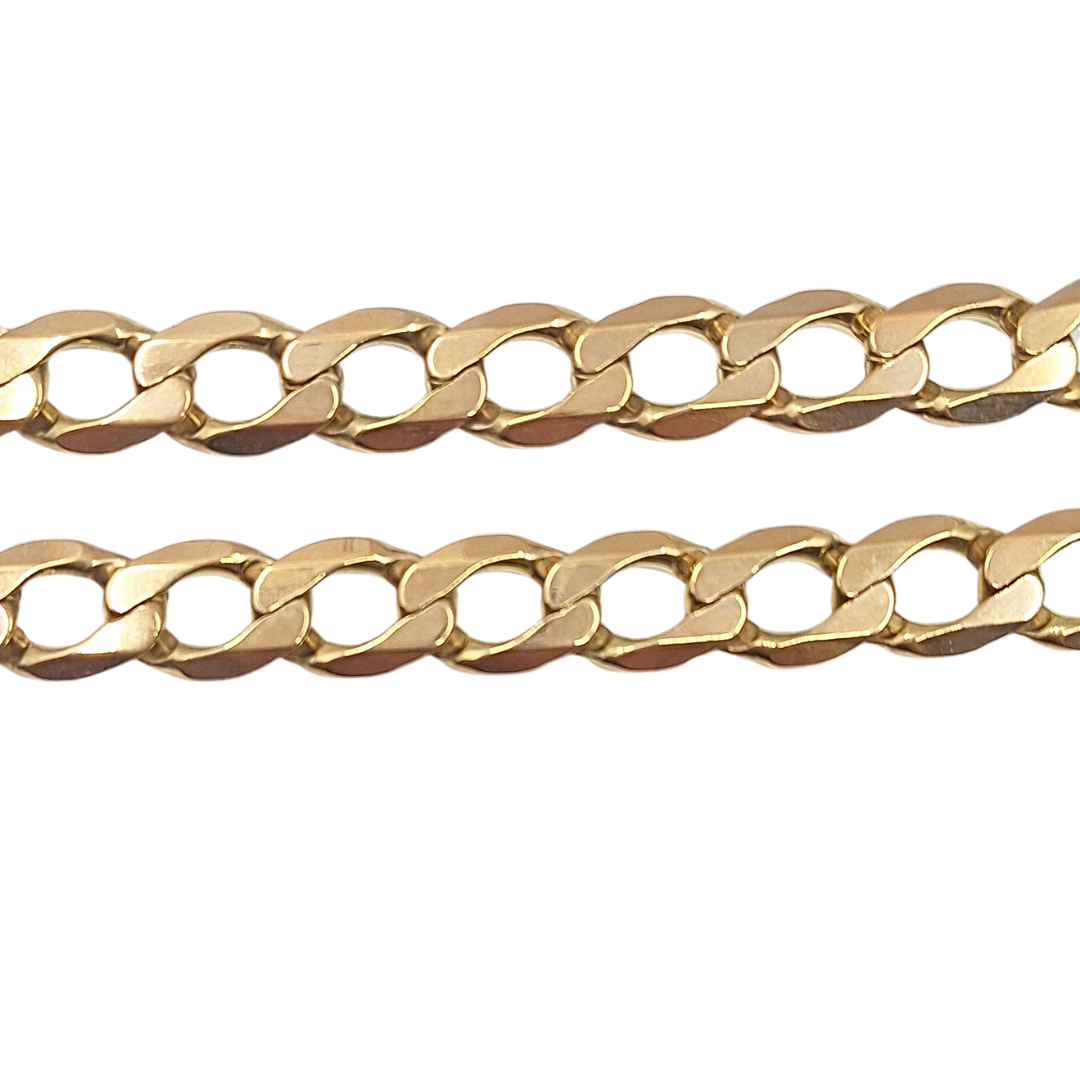 9ct Yellow Gold Curb Chain 20"