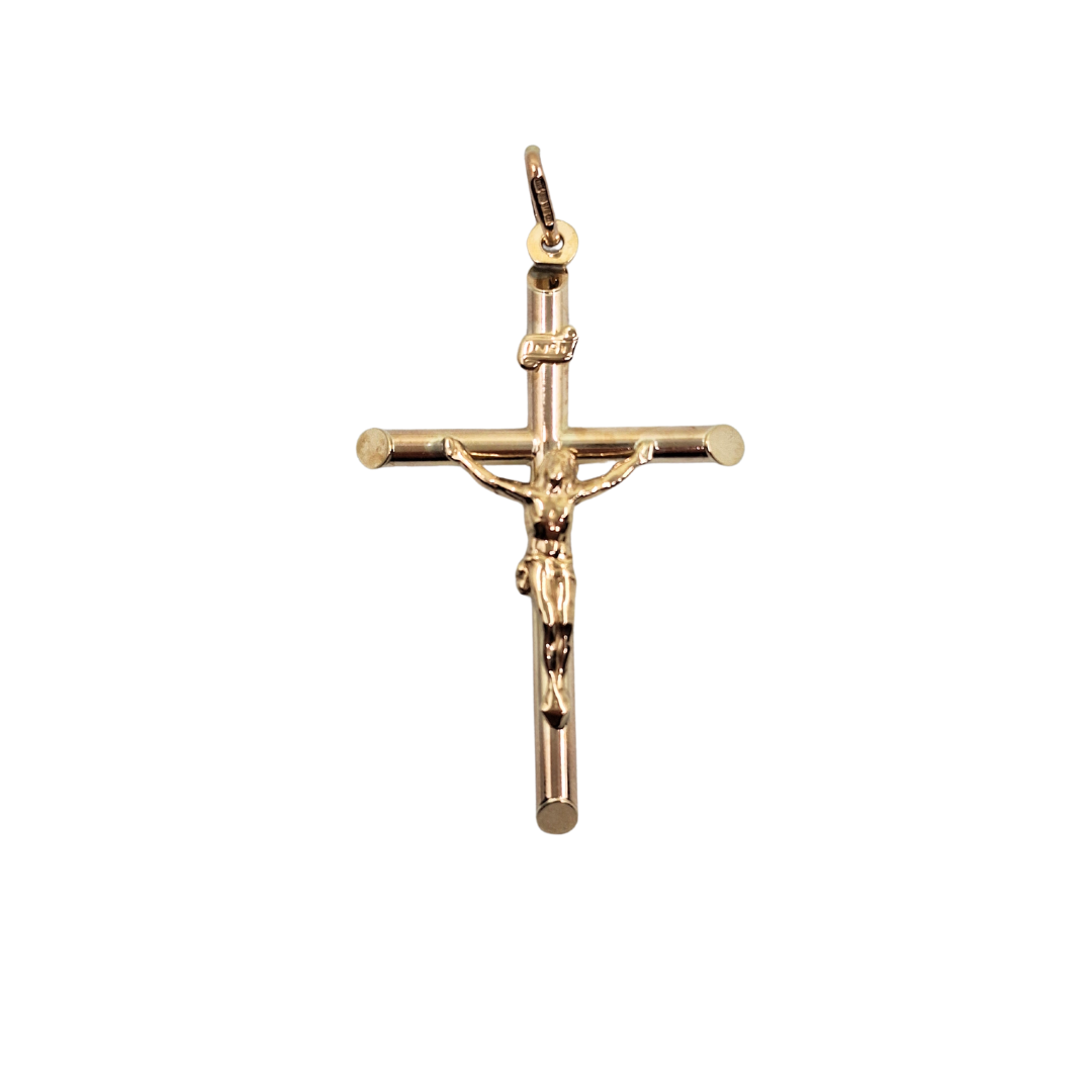 9ct Yellow Gold Crucifix Cross Pendant