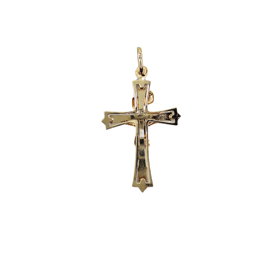 9ct Yellow Gold Crucifix Cross Pendant