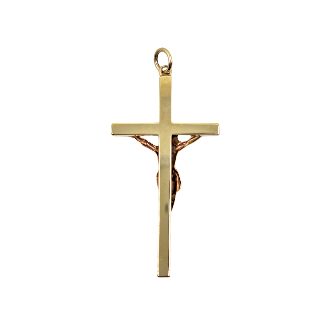 9ct Yellow Gold Crucifix Cross Pendant
