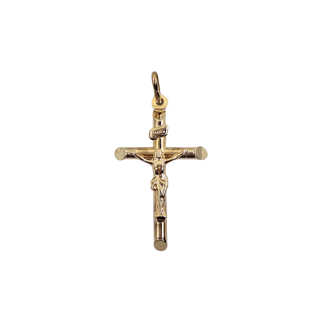 9ct Yellow Gold Crucifix Cross Pendant