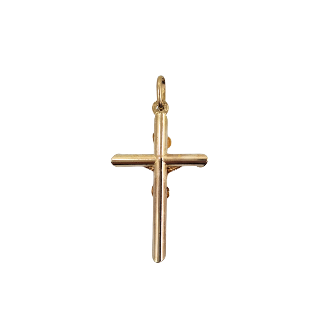 9ct Yellow Gold Crucifix Cross Pendant