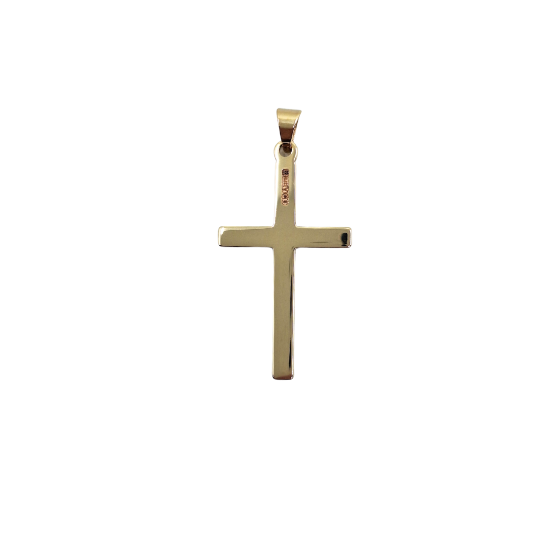 9ct Yellow Gold Plain Cross Pendant