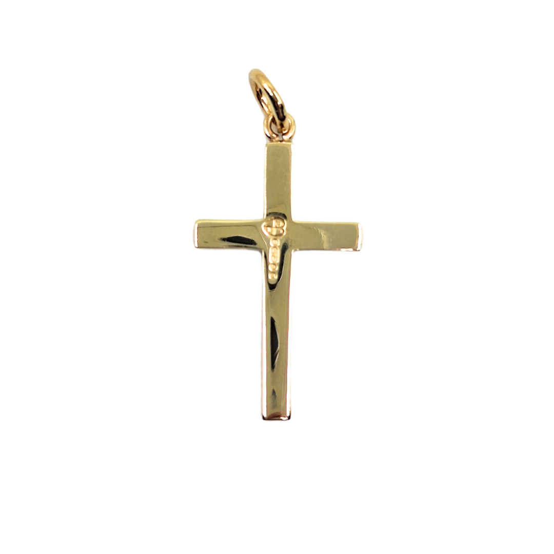 9ct Yellow Gold Engraved Cross Pendant