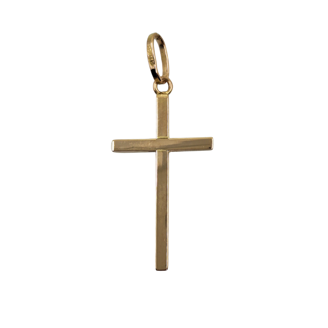 9ct Yellow Gold Engraved Cross Pendant