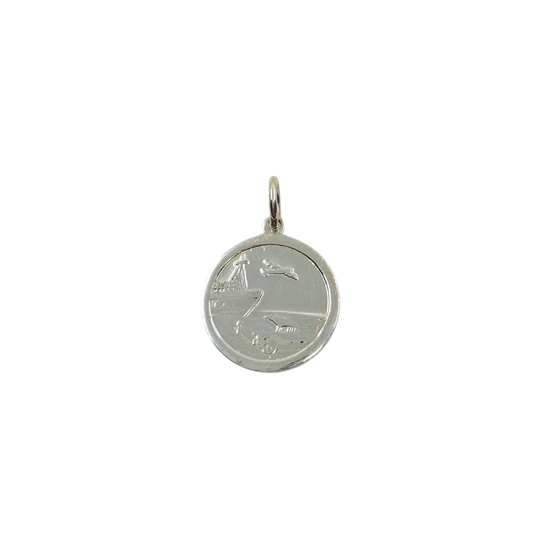 Silver Double Sided St Christopher Pendant