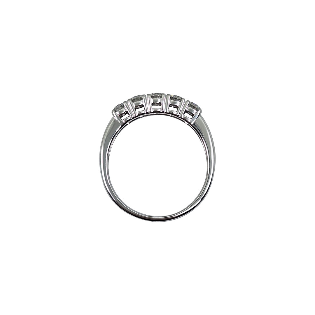 18ct White Gold Five Stone Diamond Eternity Ring