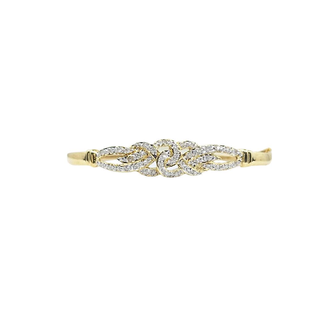 9ct Yellow Gold Diamond Bangle 25pt