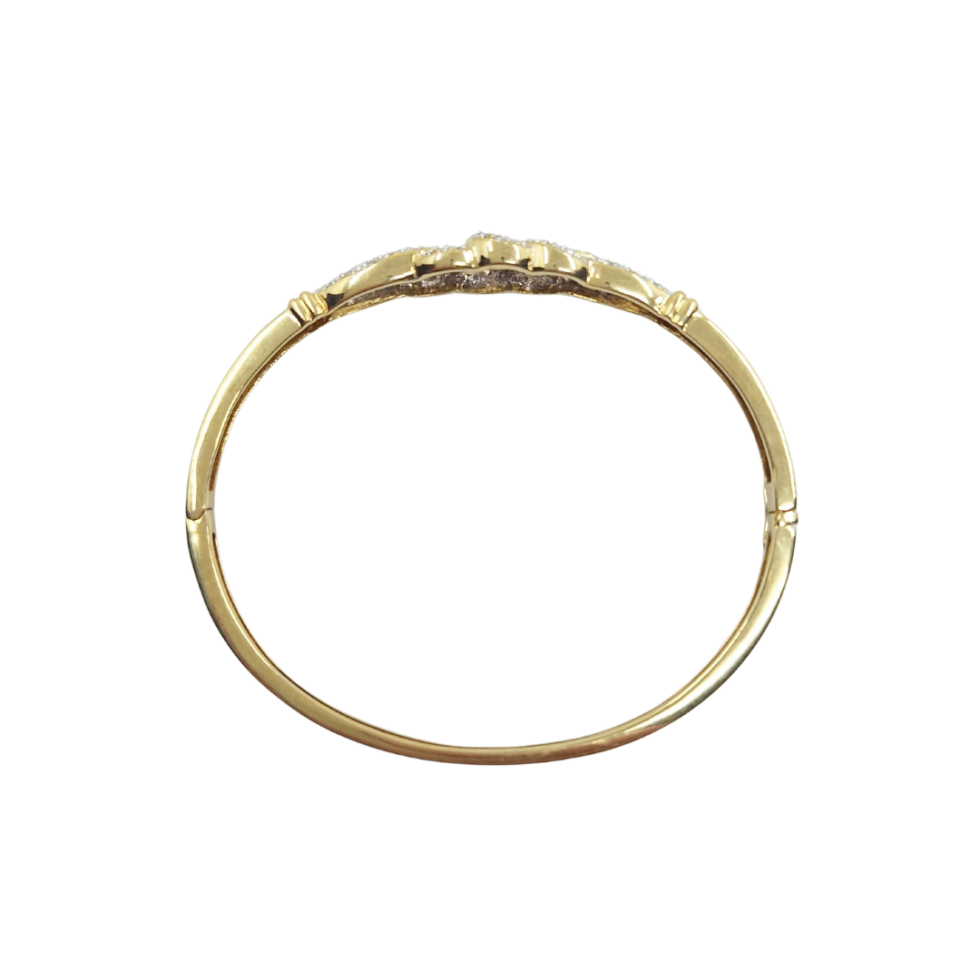 9ct Yellow Gold Diamond Bangle 25pt