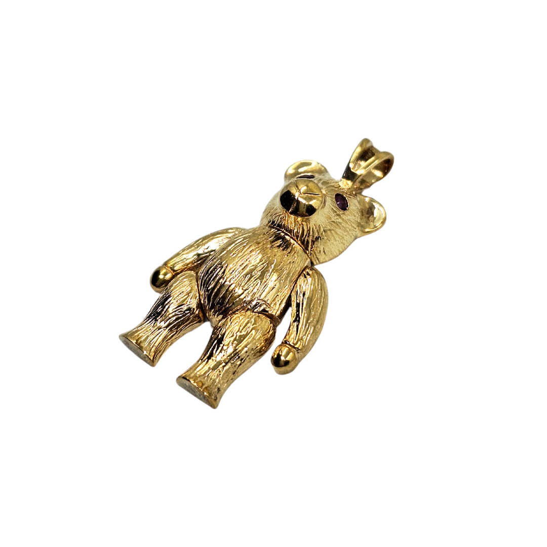 9ct Yellow Gold Teddy Bear Pendant