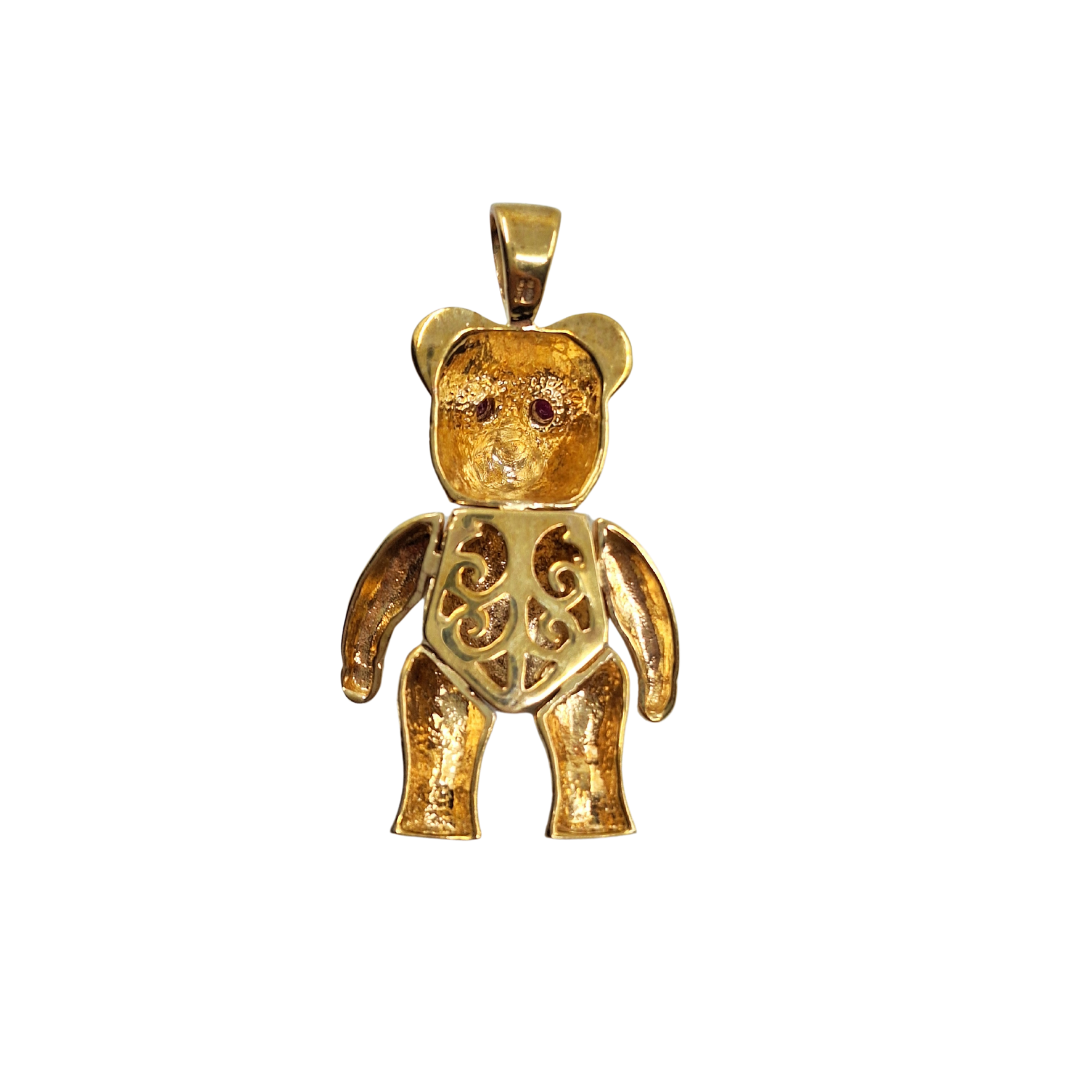 9ct Yellow Gold Teddy Bear Pendant