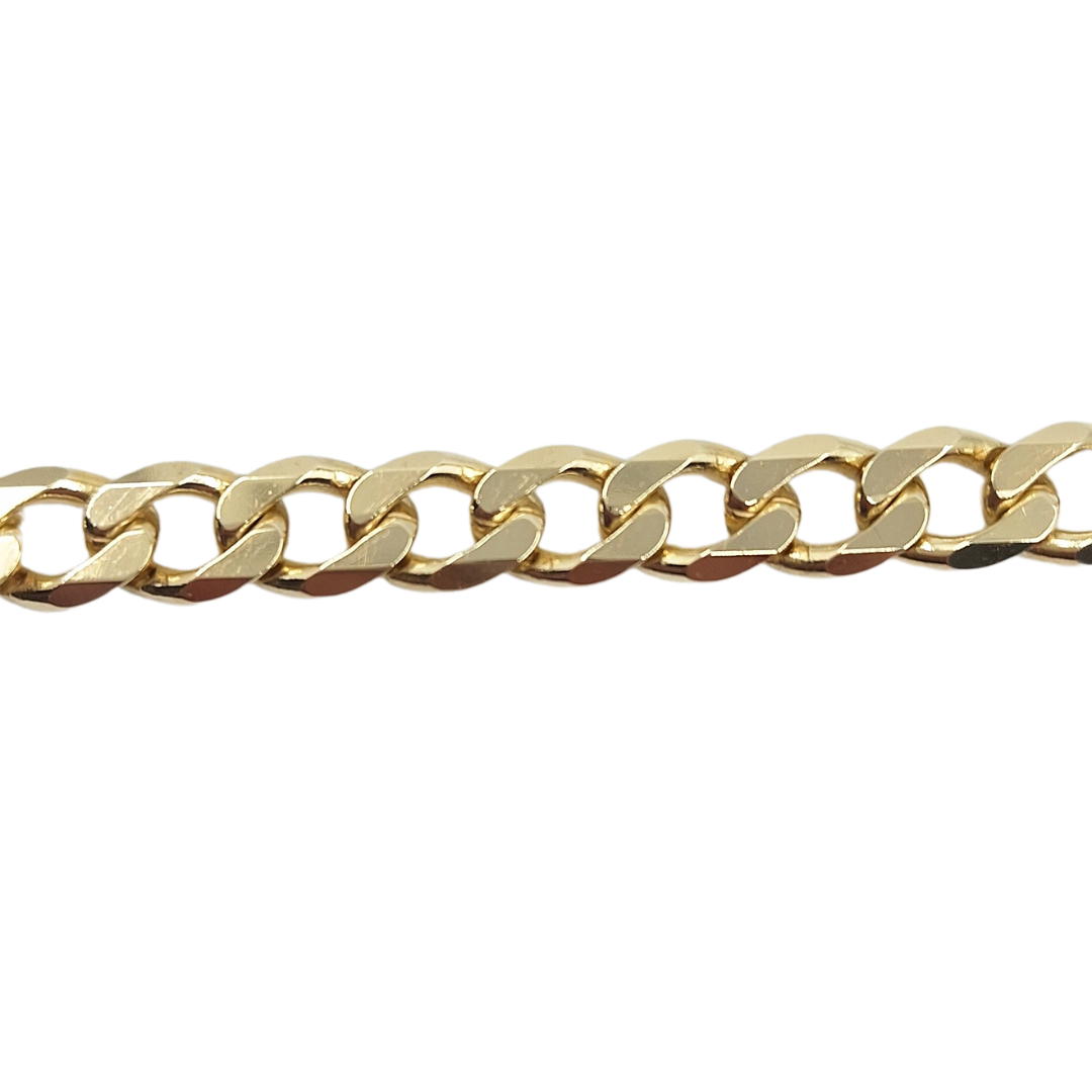 9ct Yellow Gold Curb Bracelet 8.5"
