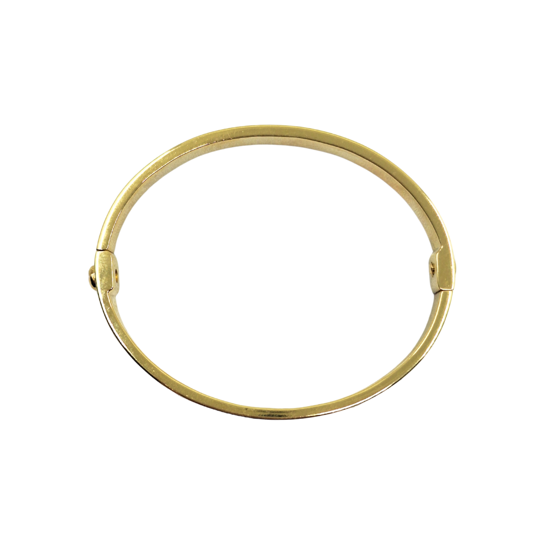 18ct Yellow Gold Diamond Baby Screw Bangle
