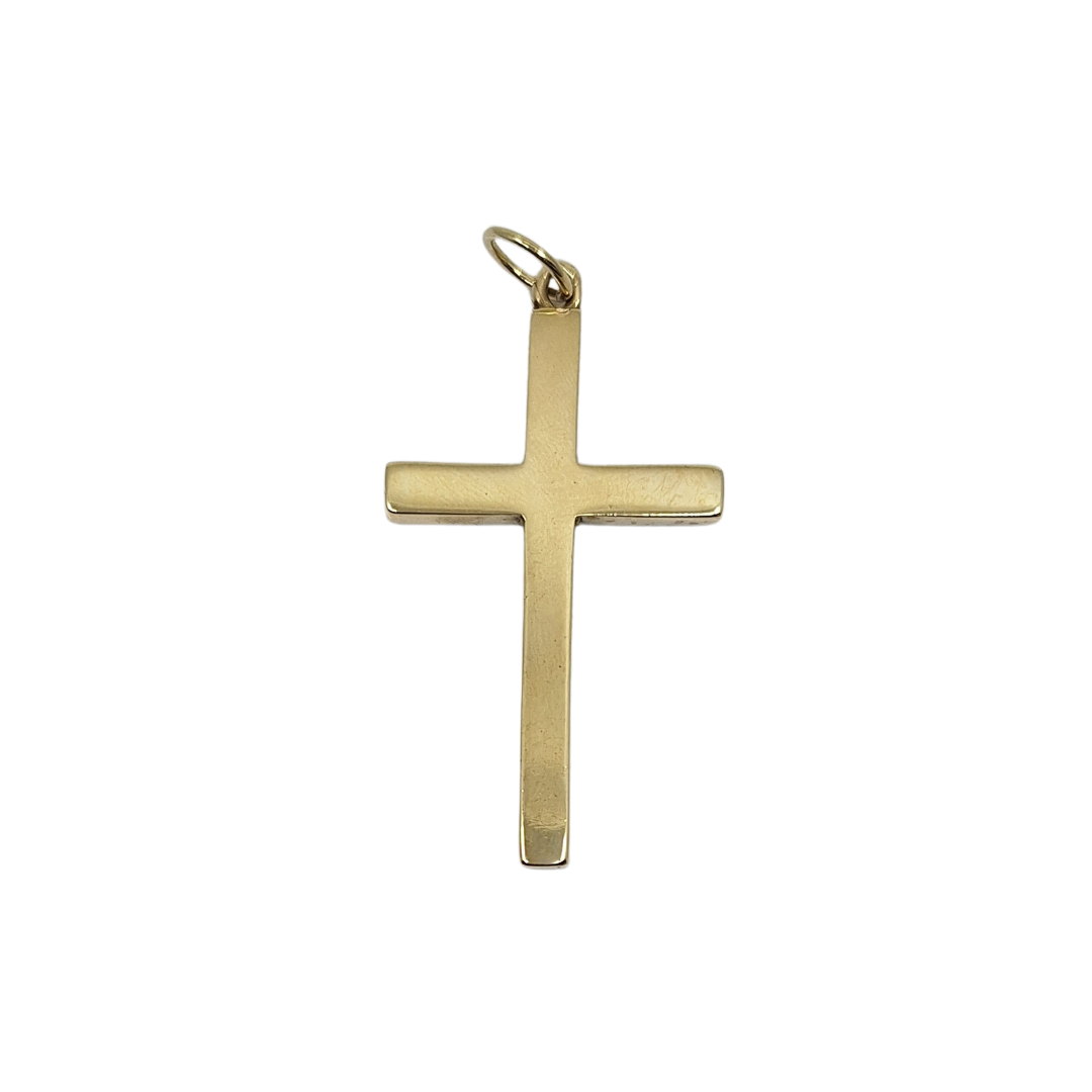 9ct Yellow Gold Engraved Cross Pendant