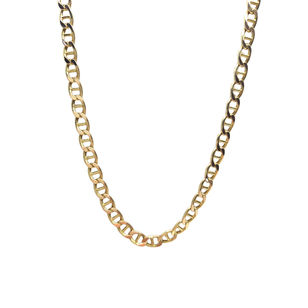 14ct Yellow Gold Marine Link Chain 18"