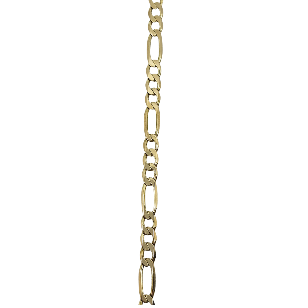 9ct Yellow Gold Figaro Chain 28"