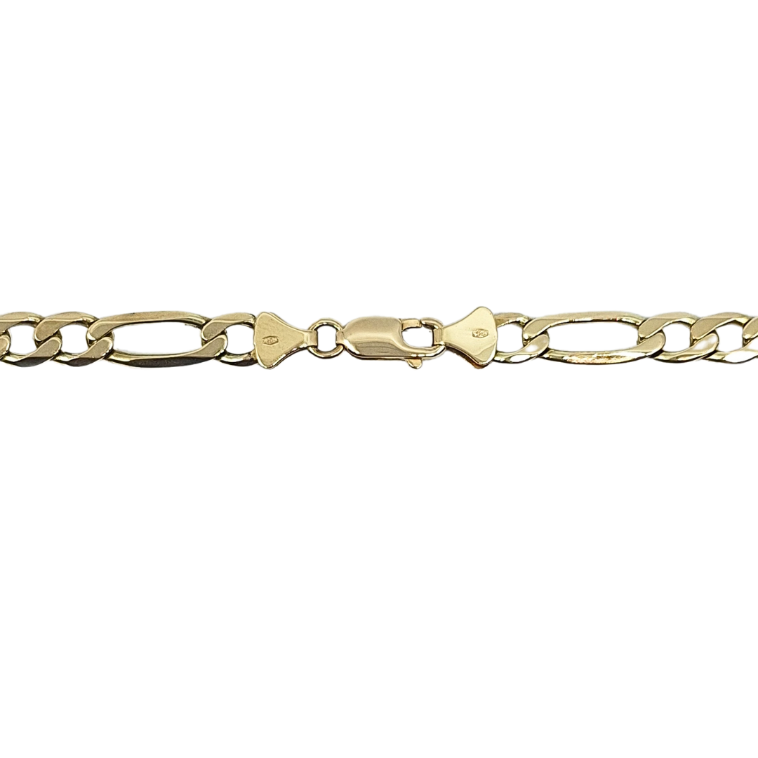 9ct Yellow Gold Figaro Chain 28"