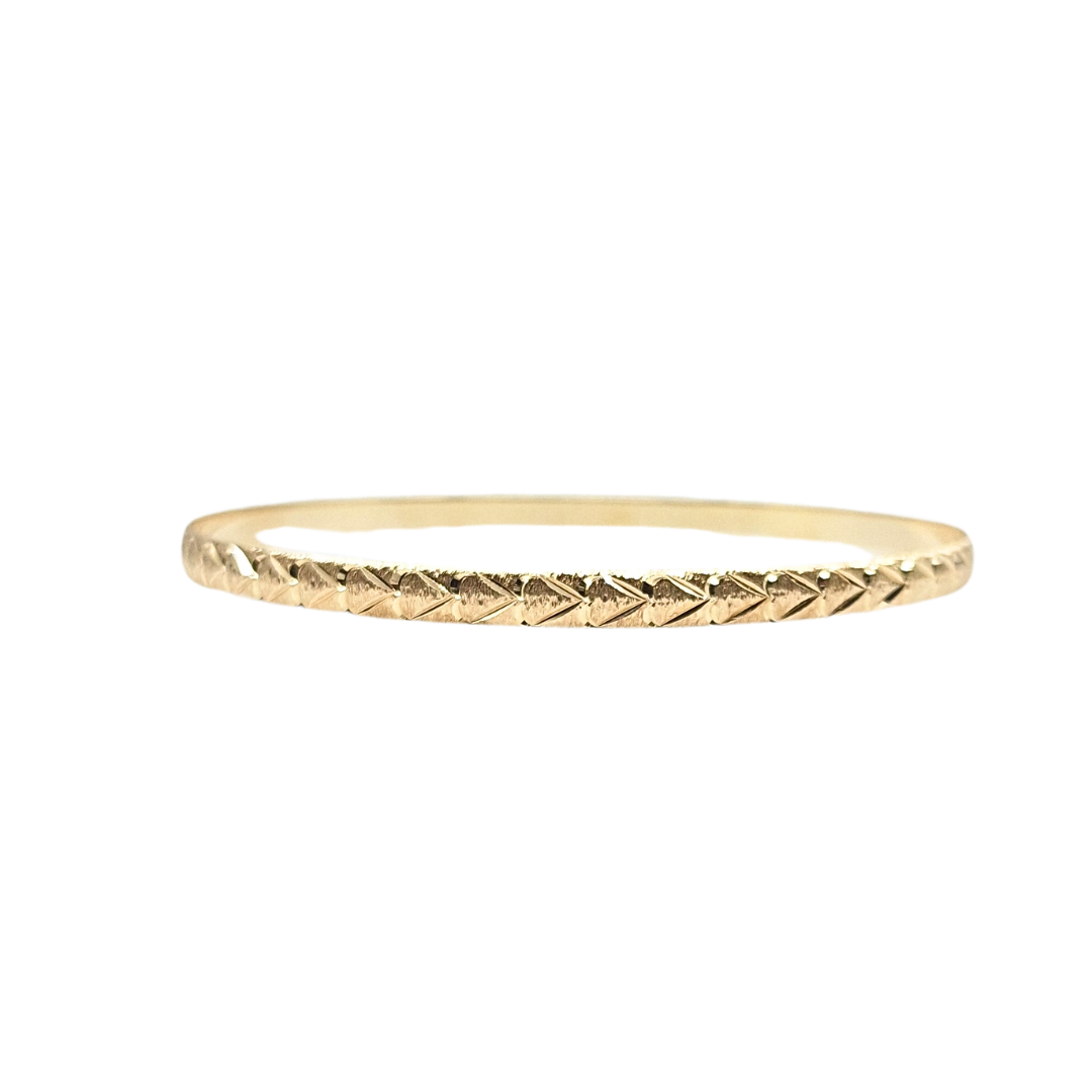 9ct Yellow Gold Patterned Slave Bangle