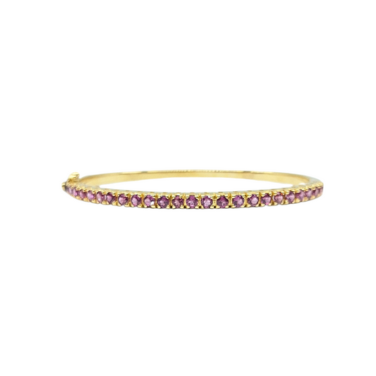 18ct Yellow Gold Tourmaline Bangle